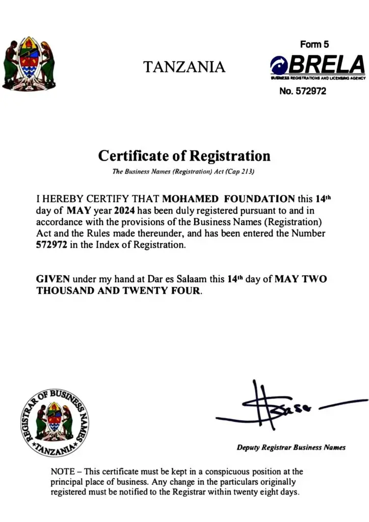 Hati ya Usajili (BRELA)